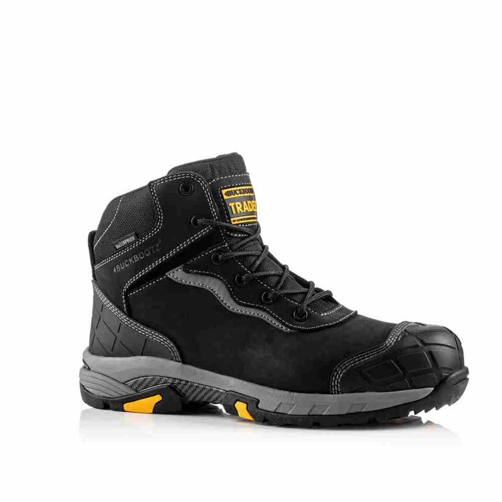 Buckbootz BLITZBK Tradez Lace Boot, Black BLITZBK S3 SRC