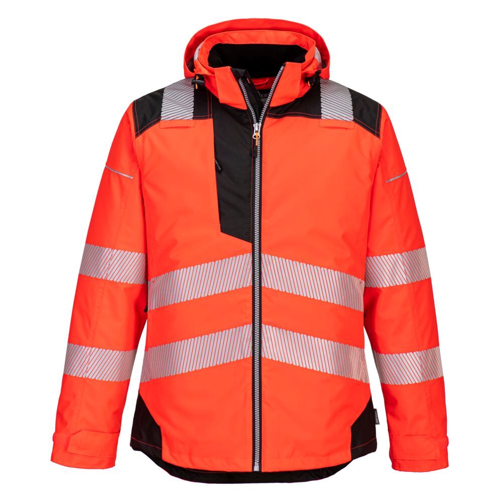 T400 - PW3 Hi-Vis Winter Jacket Orange/Black