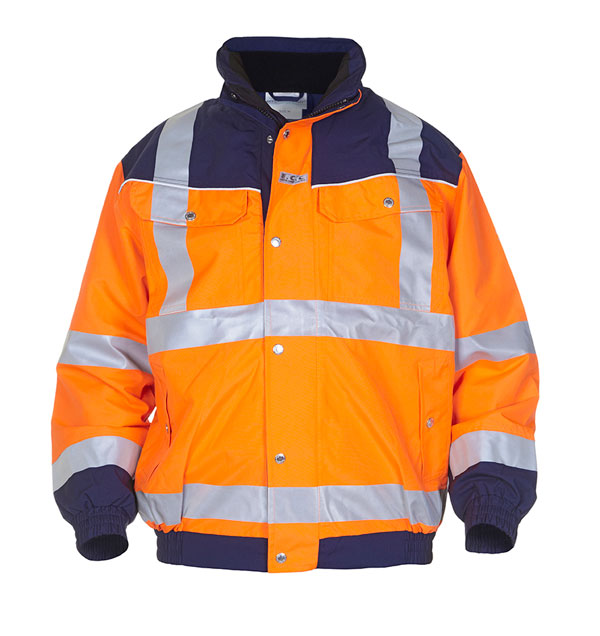 Furth Hivis Sns Pilot Jacket Two Tone Orange/Navy Xl