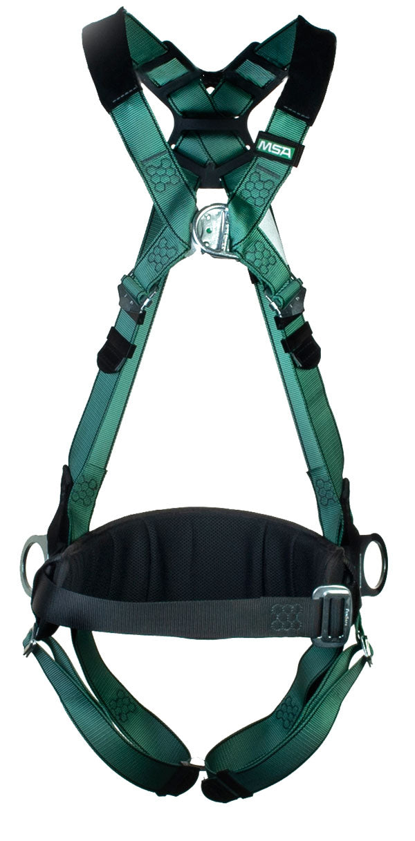 V-Form Back/Chest/Hip D-Ring Qf Harness W/ Waist Belt