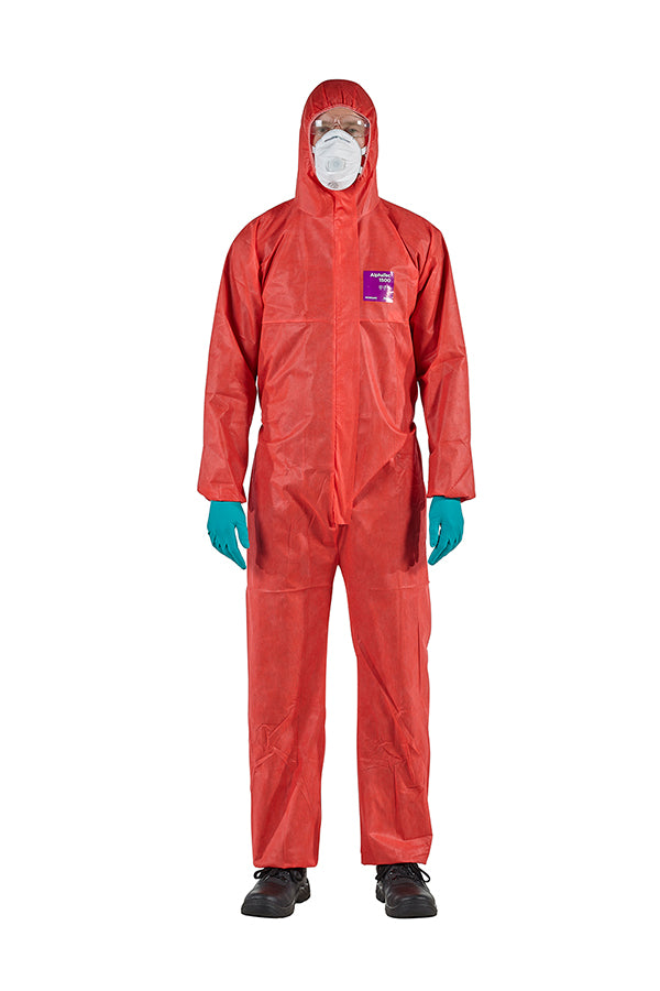 Ansell Alpha-Tec 1500 Coverall Red Model 138 Size Lge