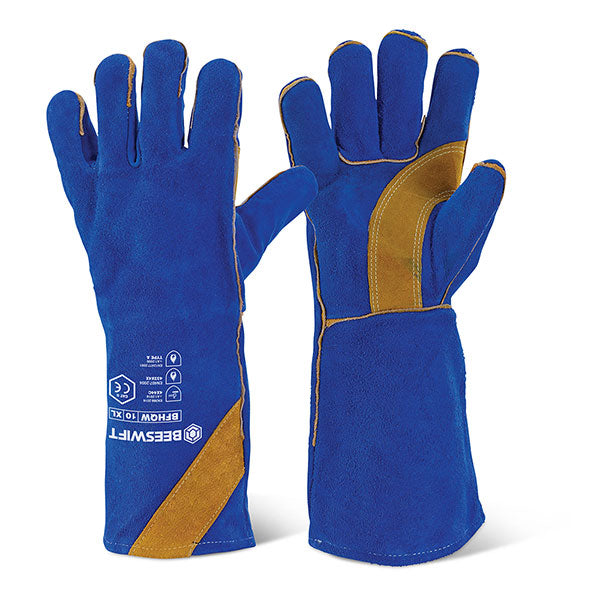 Cat2 Blue Gold Hq Welders Gauntlet