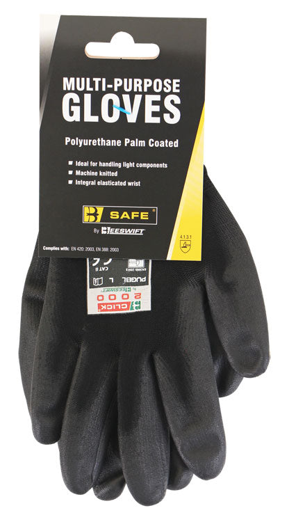 Multi-Purpose Pu Coated Glove Black.