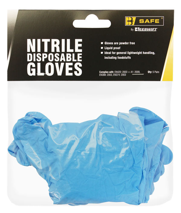 Nitrile Disposable Glove Pack 5 Pairs Lge