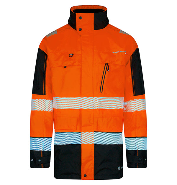 Deltic Hi-Vis Jacket Two-Tone  Or Bl 3Xl