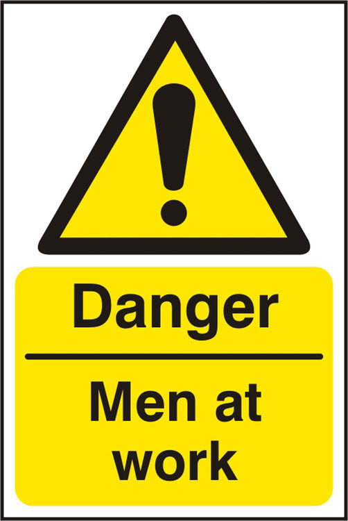 Danger Men At Work Sav  (Pk5) 200Mm X 300Mm