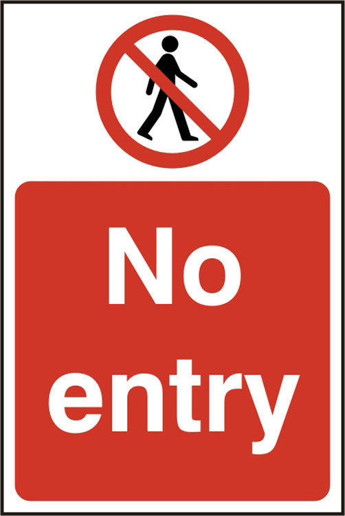 No Entry Sav  (Pk5) 200Mm X 300Mm