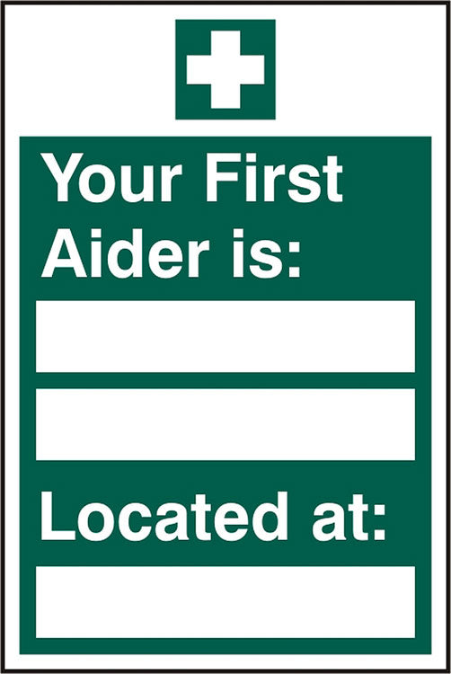 First Aider Located Sav (Pk5) 200Mm X 300Mm