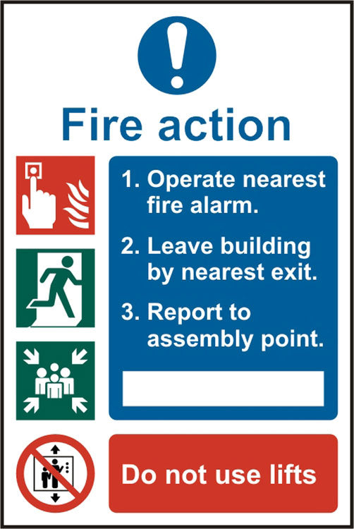 Fire Action Procedure Sav(Pk5) 200Mm X 300Mm