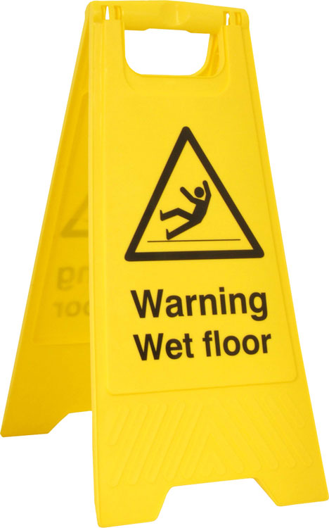 Warning Wet Floor A Board