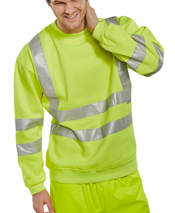 Sweatshirt Sat Yel Hi Viz 4Xl