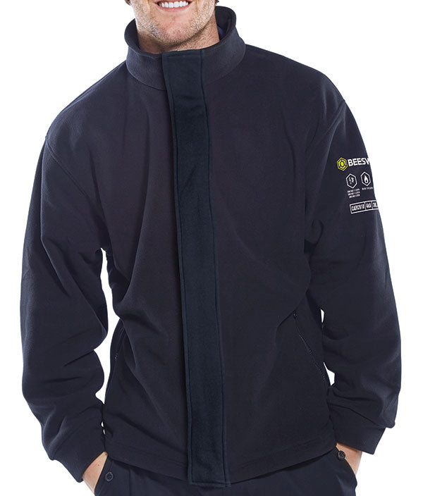 Arc Compliant Fleece Jacket Navy Lge