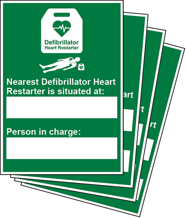 Nearest Automated Defibrillator Sign