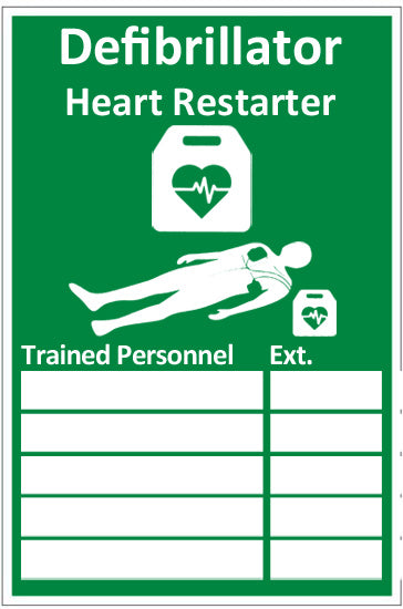 Aed Trained Personnel Sign