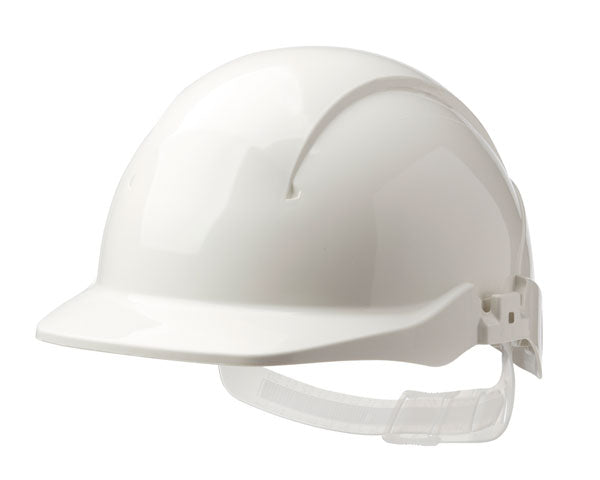 Concept Full Peak White Slip Ratchet Helmet