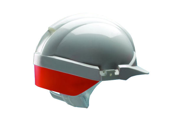 Reflex Safety Helmet White C/W Orange Rear Flash