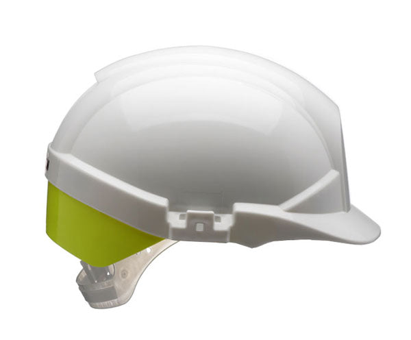 Reflex Safety Helmet White C/W Yellow Rear Flash