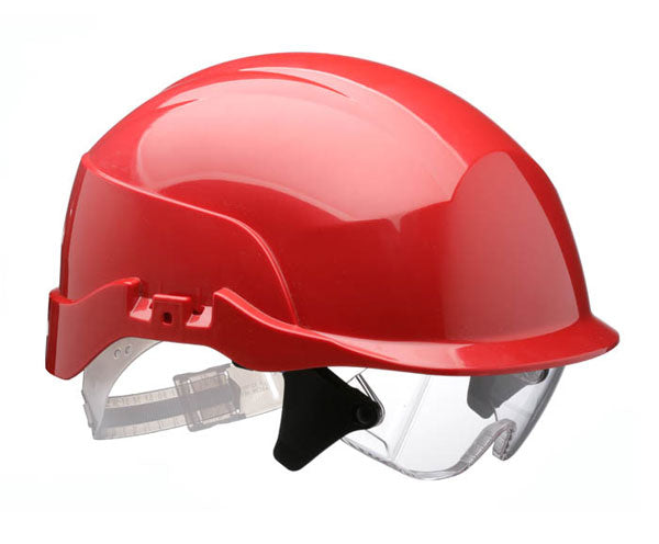 Spectrum Red Helmet C/W Eye Shield (S20Rr)