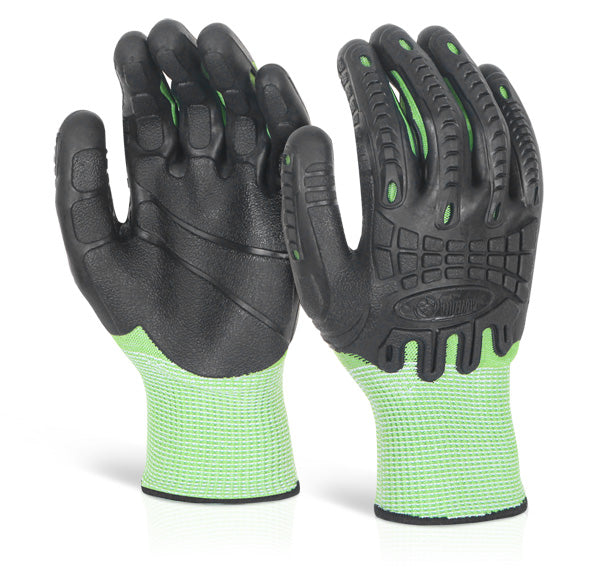 Cut Resistant Fully Coated Impact Glove Green Lge