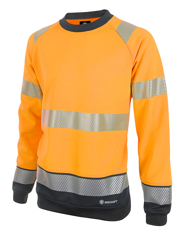 Hivis Two Tone Sweatshirt Or/Blk 3Xl Bsssexec