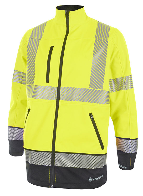 Hivis Two Tone Softshell Sat Yell/Nvy 3Xl Sstt