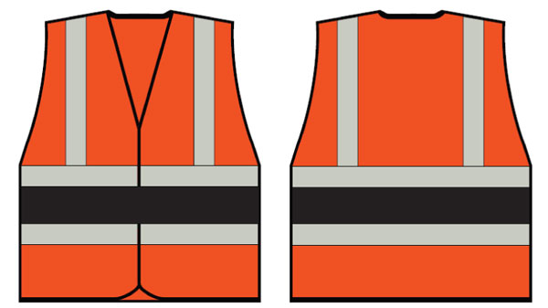 Orange Wceng Vest With Black Band 3Xl