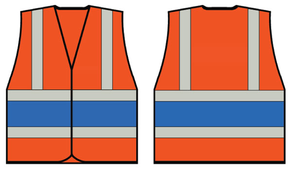 Orange Wceng Vest With Royal Band 3Xl