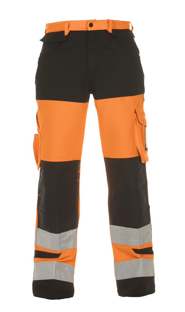 Hertford Hi Vis Trouser Two Tone Orange/Black 28