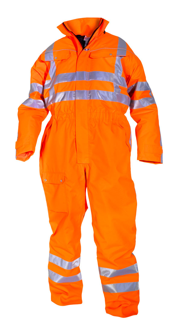 Uelsen Sns Hi Vis Waterproof Quilted Coverall Orange Med