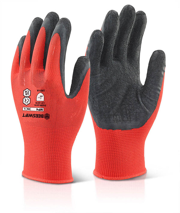 M/P Black Latex Poly Glove Lge