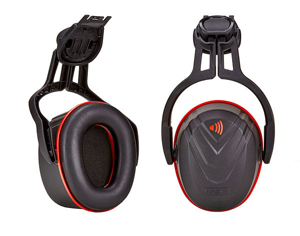 V-Gard Helmet Mounted Ear Defender Red High