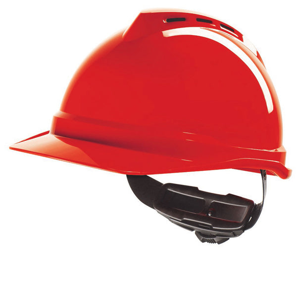 V-Gard 500 Vented Safety Helmet Red