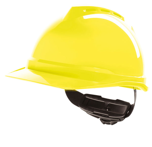 V-Gard 500 Vented Safety Helmet Hi Vis Yellow