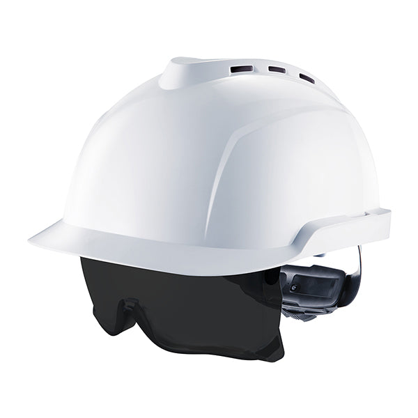 V-Gard 930 Vented Helmet White C/W Integrated Spec Tinted