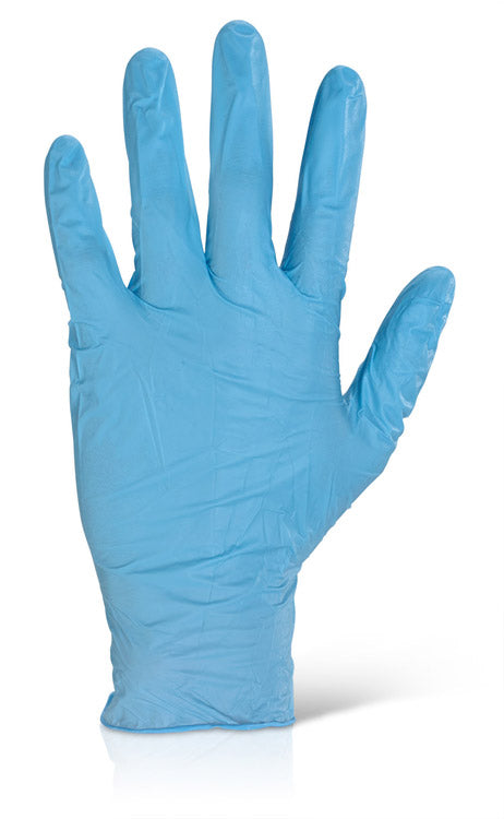 Nitrile Disp Glove P/F Blue S