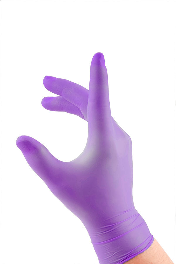 Nitrile Disp Glove P/F Purp S