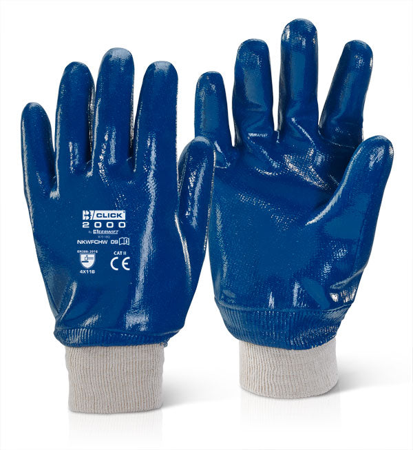 Nitrile K/W F/C H/W Blue Sz 09