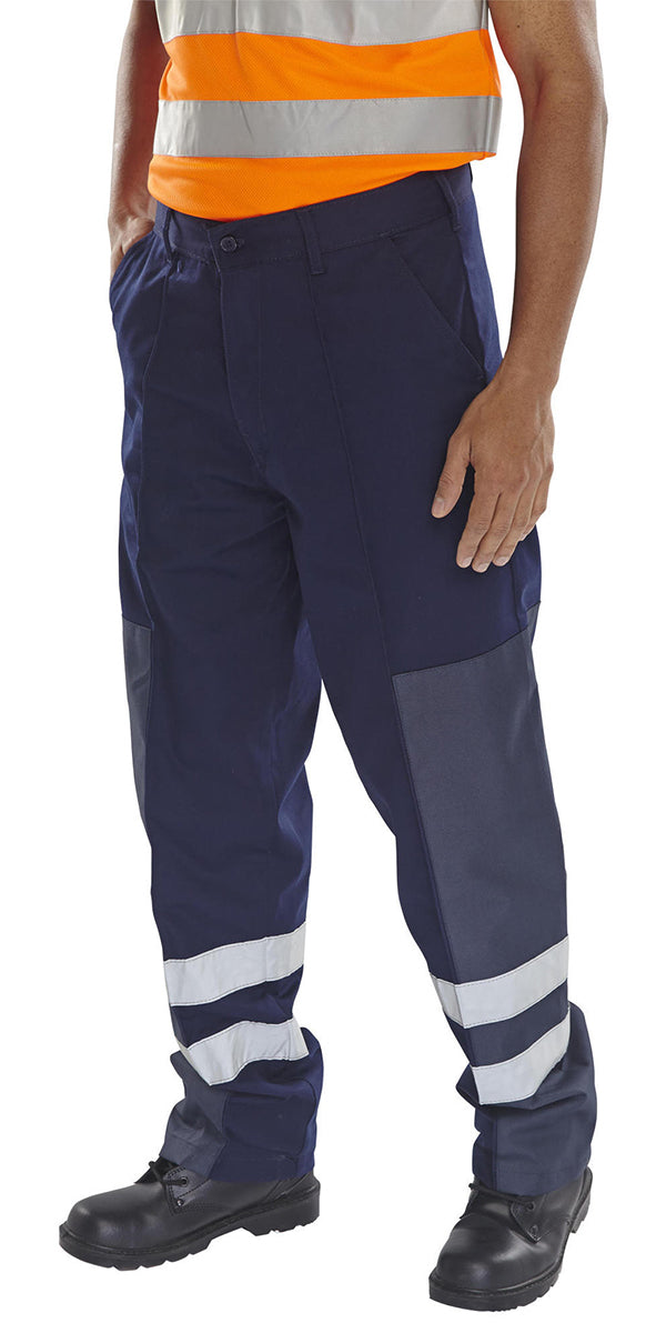 P/Cot Nylon Patch Trs Navy 38