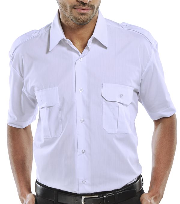 Pilot Shirt S/S White 19