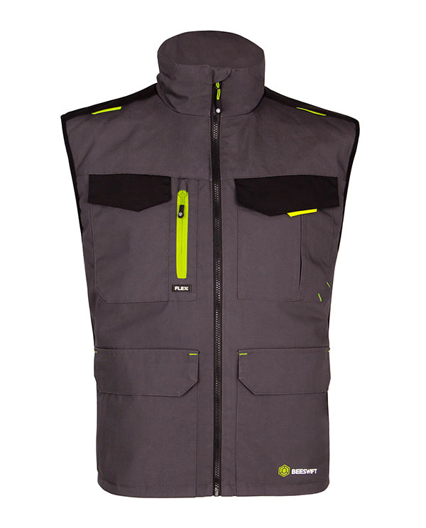 Flex Workwear Bodywarmer Two-Tone Gy Bl 3Xl