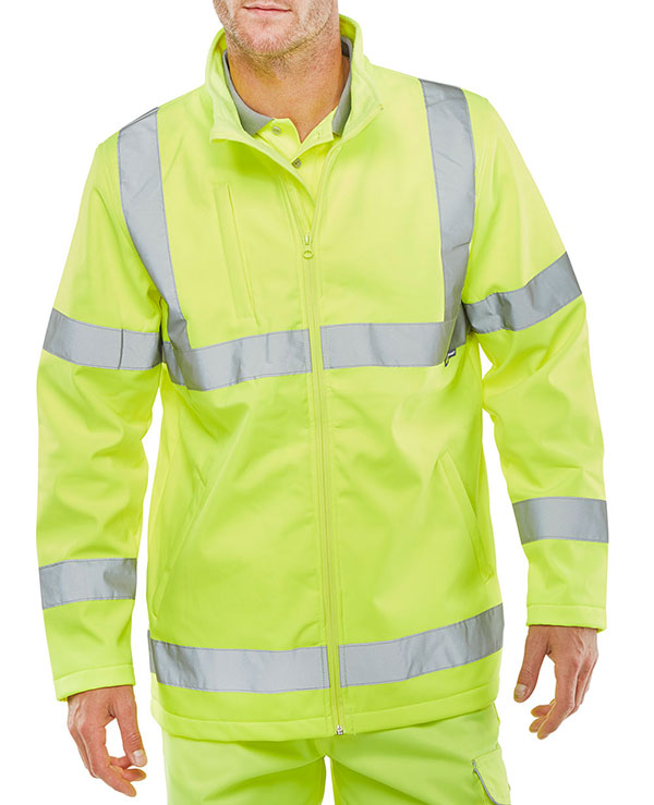 Soft Shell Jkt Sat Yellow Xxl En20471