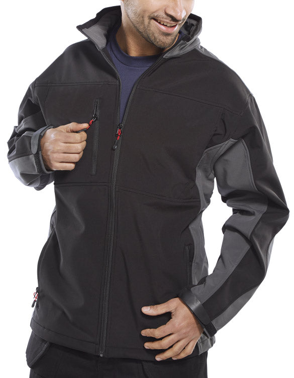 Soft Shell Jkt Tt Blk/Grey 3Xl